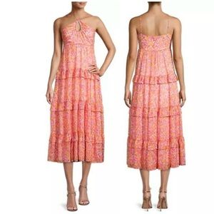 Likely Pink and Orange Floral Maxi Dress